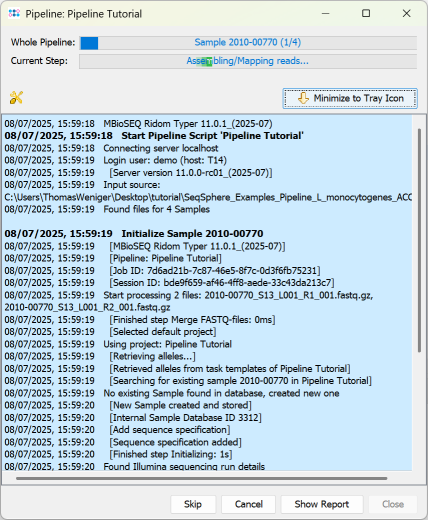 Seqsphere pipeline run progress.png